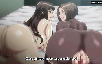 床戏 Sizzling Babes Take Turns Teasing a Massive Manhood
