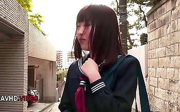 Seductive Japanese Office Lady Craves Intense Facial Delight