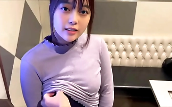 Straight Asian Babe Teases Her Wet Pussy with
